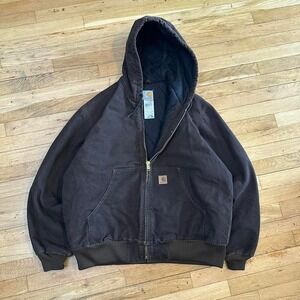 Vintage Carhartt‎ Brown Detroit Hooded Jacket